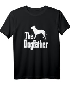 The Dogfather T-Shirt für American Staffordshire Terrier Hundebesitzer  Lustiges Hunde T-Shirt als Geschenk zu Weihnachten oder Geburtstag