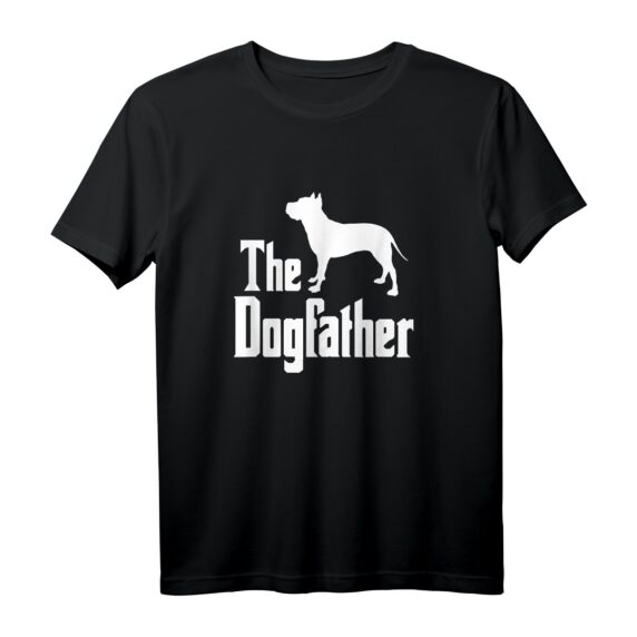 The Dogfather T-Shirt für American Staffordshire Terrier Hundebesitzer  Lustiges Hunde T-Shirt als Geschenk zu Weihnachten oder Geburtstag