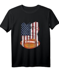 US-Flagge American Football T-Shirt - Lustiges Fan-Shirt für Football Fans, Spieler & Familie zum 4. Juli, Geburtstag & Spieltag