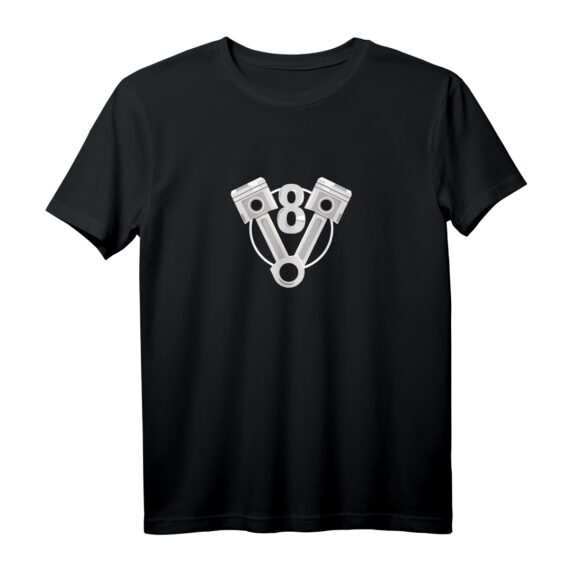 V8-Motor-Design für Achtzylinder-Autofans T-Shirt - Perfekt für V8-Fans, Autoenthusiasten & Motorsport-Liebhaber
