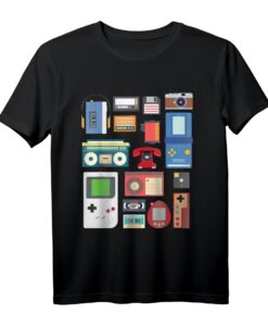 Vintage 90er Jahre Technologie Gadgets Geschenk T-Shirt - Nostalgisches Dekade-Design für Männer & Frauen, Perfekt als Geschenk