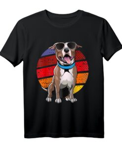 Vintage American Staffordshire Terrier Designer T-Shirt - Lustiges Hundemotiv für Tierliebhaber, Geburtstags- und Weihnachtsgeschenk