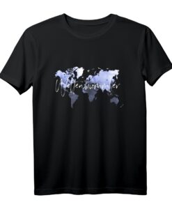 WELTENBUMMLER Weltkarte Reisen Erde Wasserfarbe Vintage T-Shirt - Perfekt für Weltreisende, Festivals & Freizeit