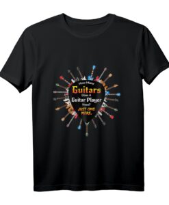 Wie viele Gitarren braucht ein Gitarrist? Rocker T-Shirt - Das perfekte Geschenk für Musiker und Gitarristen